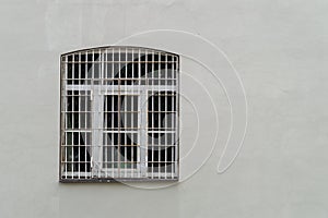 barred prison window