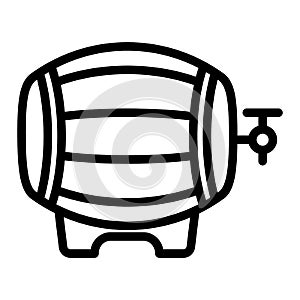 Barrel beer vector icon. Wooden barrel vector illustration
