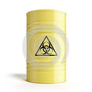 Barrel with biohazard symbol