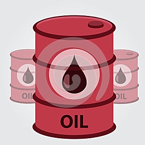 A barrel of fuel on a white background