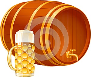 Barrel Glass Beer