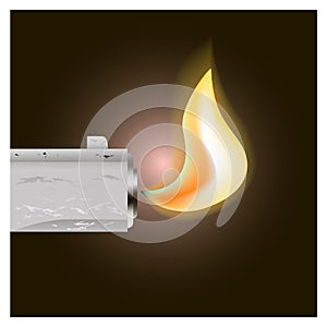 The barrel of the gun to fire on a black