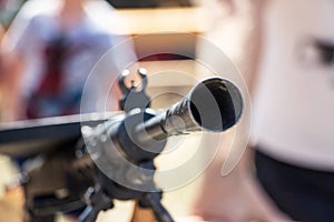 Barrel of a machine gun