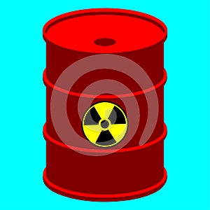 Barrel with nuclear waste
