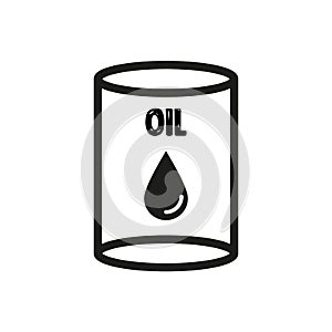 Barrel of oil. Black metal barrel isolated on white background vector