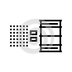 barrel of oil equivalent boe line icon vector illustration