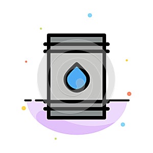 Barrel, Oil, Fuel, flamable, Eco Abstract Flat Color Icon Template