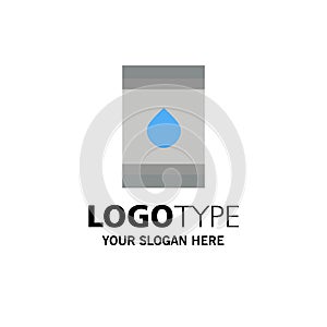 Barrel, Oil, Fuel, flamable, Eco Business Logo Template. Flat Color