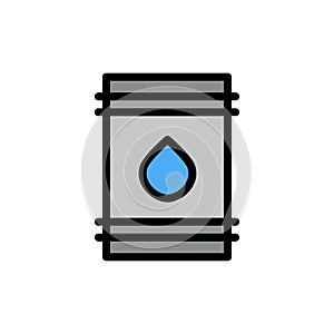 Barrel, Oil, Fuel, flamable, Eco  Flat Color Icon. Vector icon banner Template