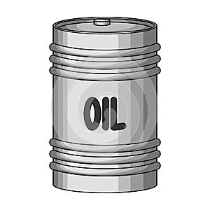Barrel of oil.Oil single icon in monochrome style vector symbol stock illustration .