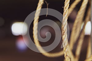 Barrel Racing Arena Blurred Background With Western Rope