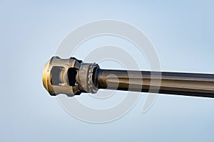 Barrel`s tip of 30 millimeter automated small calibre machine gun photo