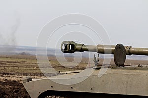 Barrel self-propelled artillery, large caliber, Ukraine and Donbass conflict photo