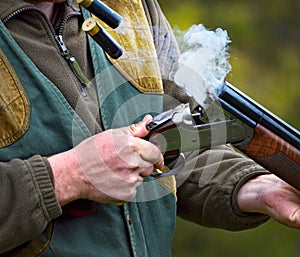 Barrel smoking and throwing its shell