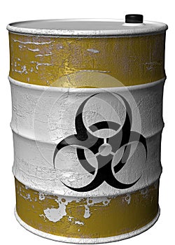 Barrel of toxic waste rotated