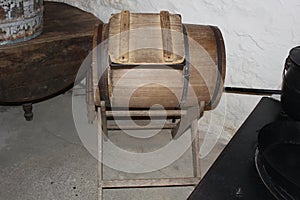 Barrel Vessel inside the traditional Amish Kitchen displayed at Amish Village