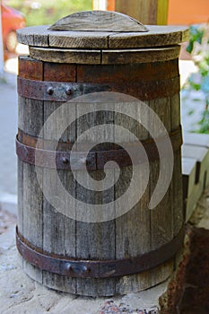 Barrel of wine . Large capacity.