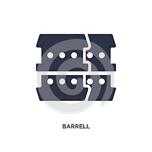 barrell icon on white background. Simple element illustration from farming and gardening concept
