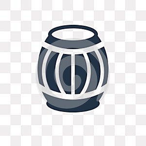 Barrell vector icon isolated on transparent background, Barrell