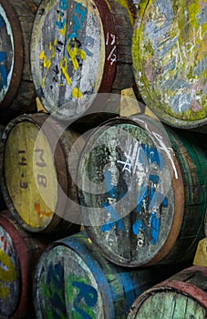 Barrels of Cuban rum