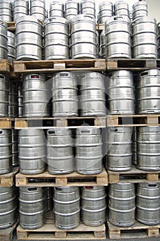 Barrels at an open storage