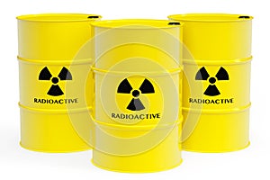 Barrels with radioactive materials