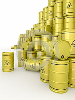 A barrels of radioactive waste.