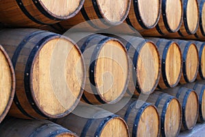 Barrels of wine photo