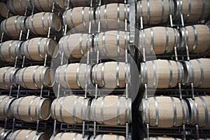 Barrels in Wine Cellar Silver Oak, Napa Valley, USA