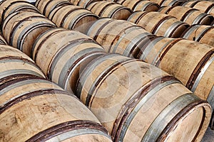 Barrels Of Wine In Chablis