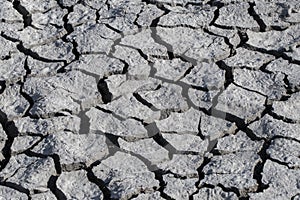 Barren cracked land during prolonged dry spell