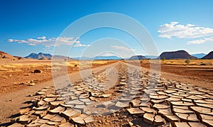 Barren Desert Dirt Road