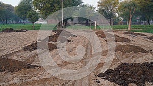 Barren field or landscape closeup because of the New farm bill and MSP protestation photo