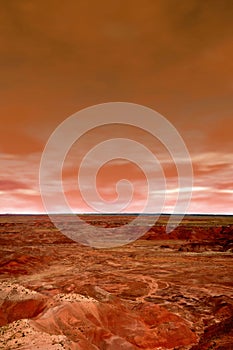 Barren Hostile Landscape Painted Desert Northern Arizona