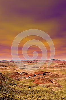 Barren Hostile Landscape Painted Desert Northern Arizona