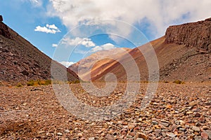 Barren land in the Andes photo
