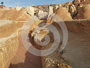 barren land due to erosion after deforestation