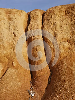 barren land due to erosion after deforestation