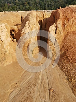 barren land due to erosion after deforestation