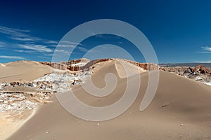 Sand dunes in Moon Valley Valle de la Luna, Atacama Desert, Chile