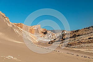 Sand dunes in Moon Valley Valle de la Luna, Atacama Desert, Chile photo