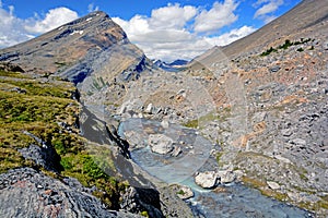 Barren Rocks at a Mountain Pass photo