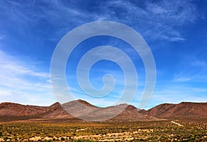 Barren and rocky mountain landscape in Touws River