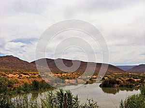 Barren and rocky mountain landscape in Touws River