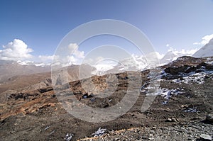 Barren slopes in the Alps