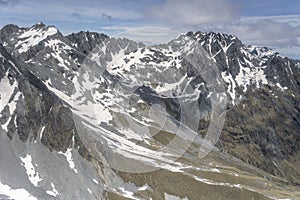 Barren slopes of Mt. Rigel range,  New Zealand