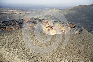 The barren volcanic landscape photo