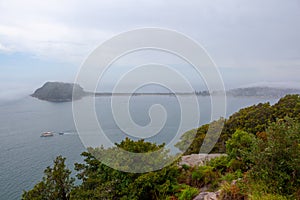 Barrenjoey Lighthouse viewed from West Head lookout.