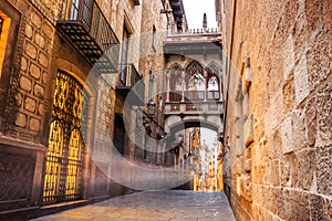 Barri Gotic quarter of Barcelona, Spain photo