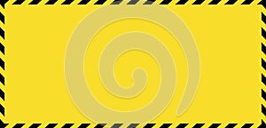 Barricade tape background. Panoramic barrier web banner